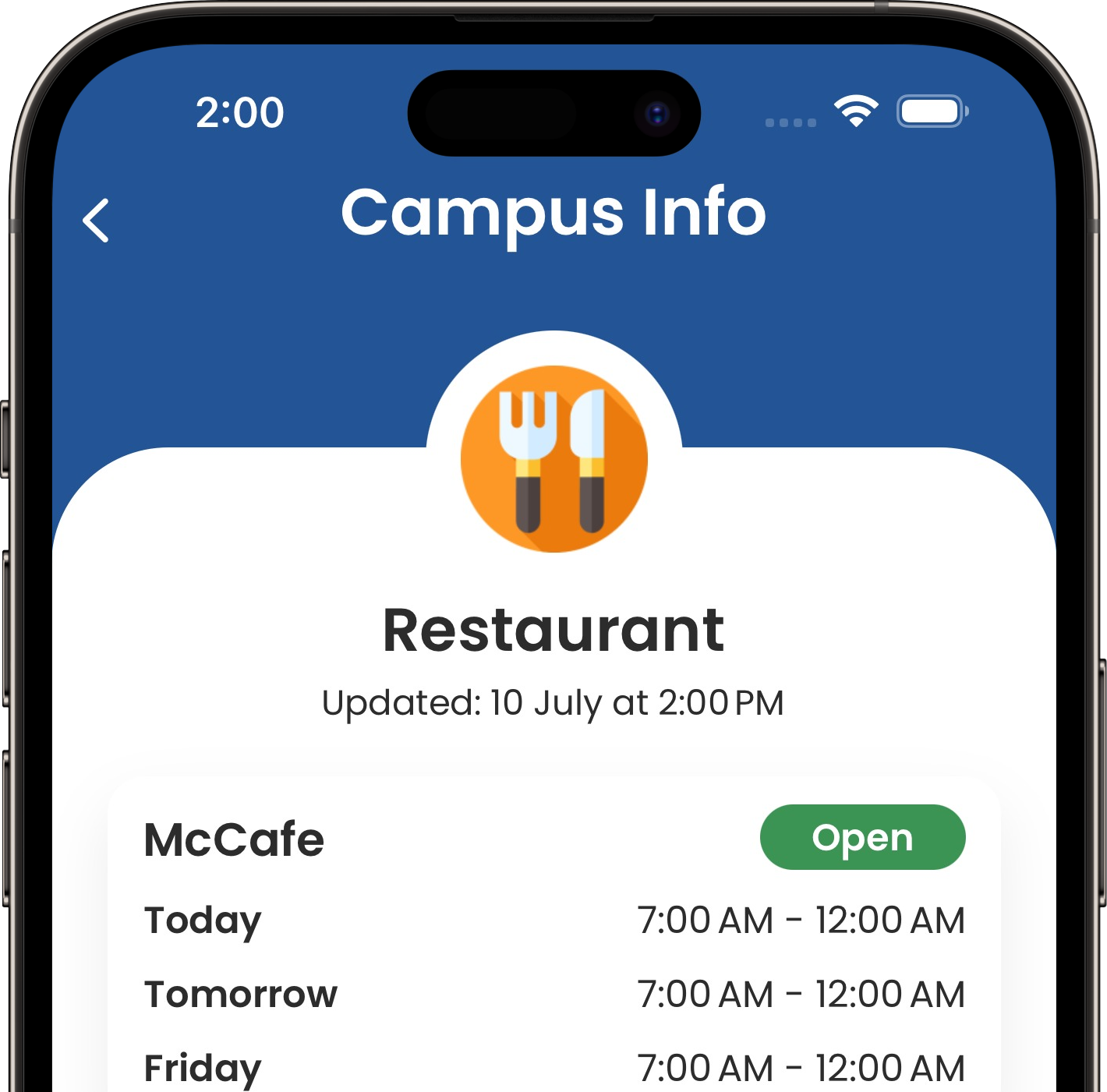 Campus Information screenshot